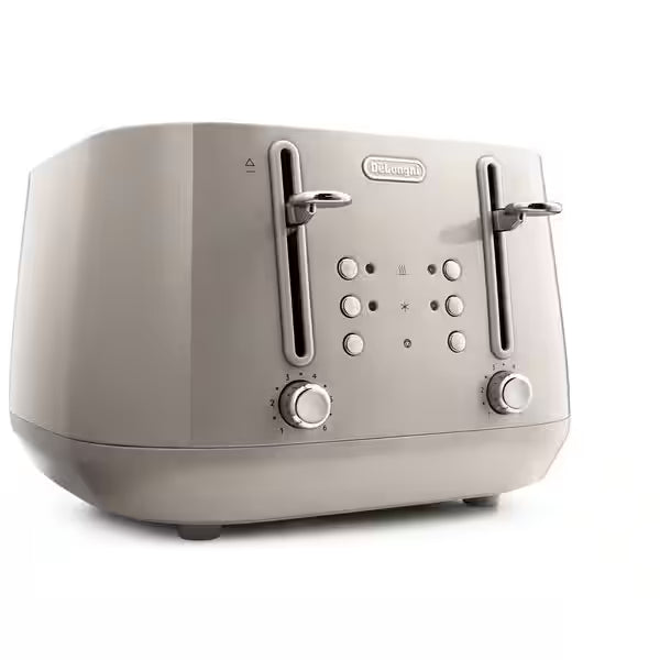 DeLonghi Eclettica 4 Slice Toaster - Beige | CTY4003.BG from DeLonghi - DID Electrical