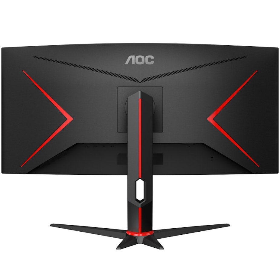 AOC 34" 180HZ Curved Ultrawide Gaming Monitor - Black & Red | CU34G2XP/BK from AOC - DID Electrical