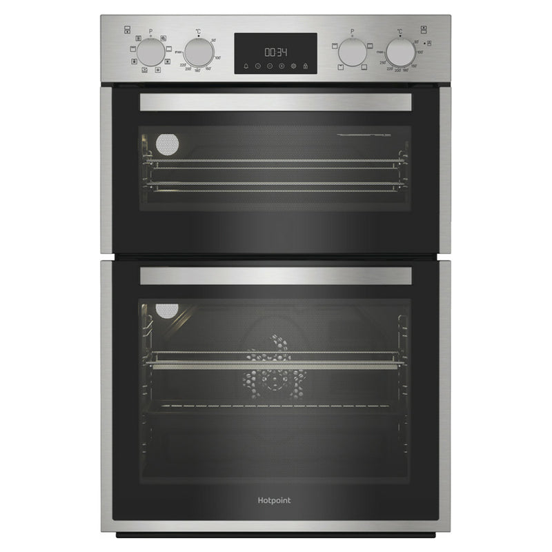Hotpoint 109L Built-In Electric Double Oven - Inox | DIH82DIX from Hotpoint - DID Electrical