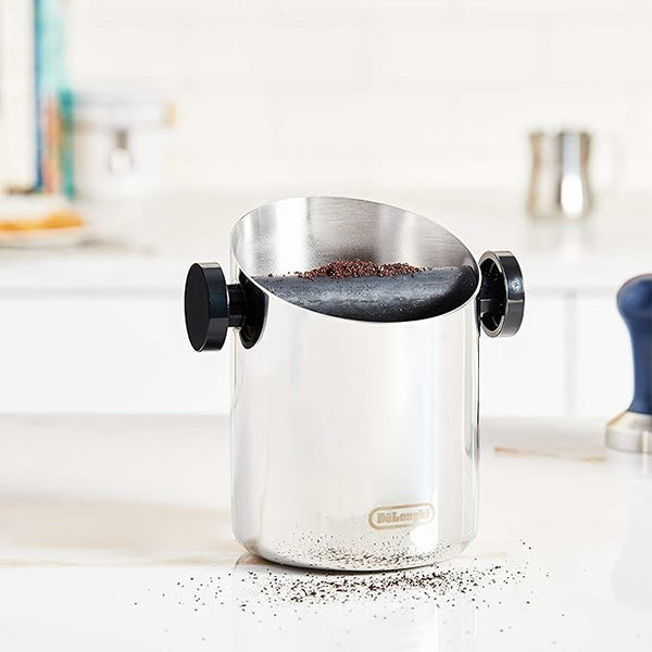 Delonghi 105mm Coffee Knock Box - Stainless Steel | DLSC059 from DeLonghi - DID Electrical