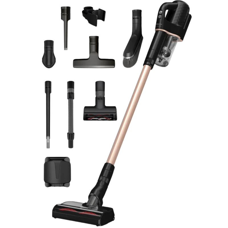 Miele Duoflex Total Care Cordless Stick Vacuum Cleaner - Rose Gold & Obsidian Black | DUOFLEXHX1TTLCARE from Miele - DID Electrical