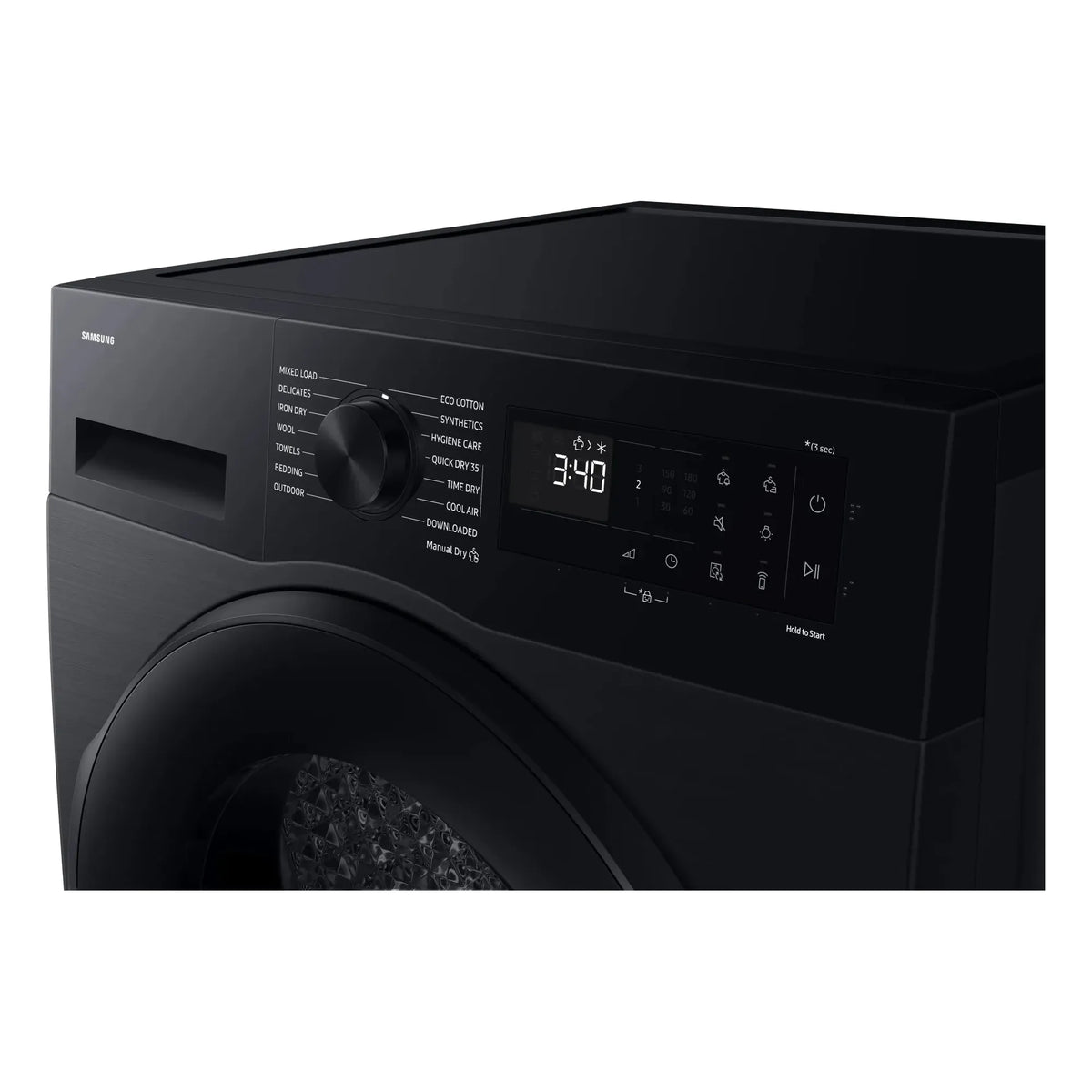 Samsung Series 5 9KG Freestanding Condenser Tumble Dryer - Black | DV90DG52A0ABEU from Samsung - DID Electrical