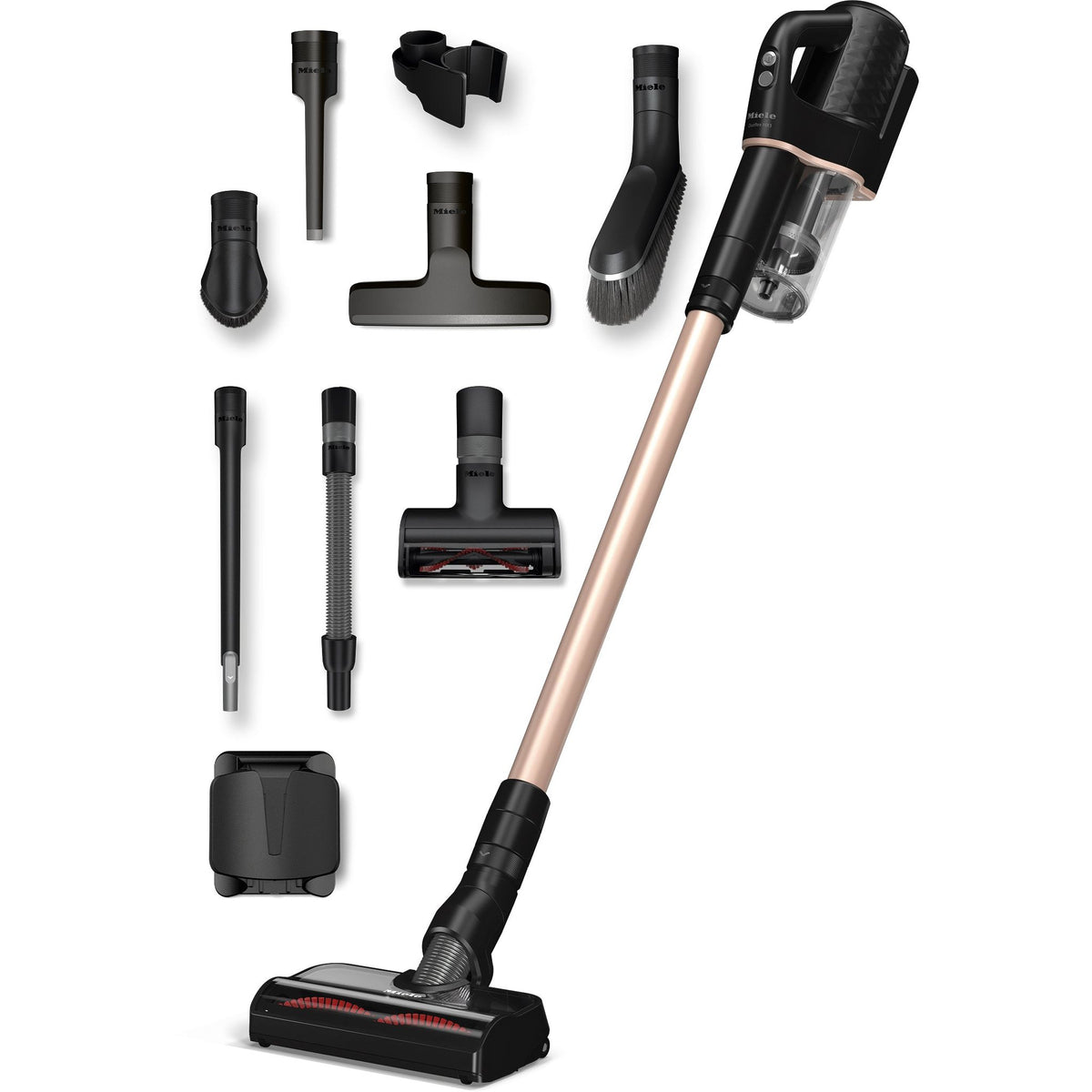 Miele Duoflex Total Care Cordless Stick Vacuum Cleaner - Rose Gold & Obsidian Black | DUOFLEXHX1TTLCARE from Miele - DID Electrical