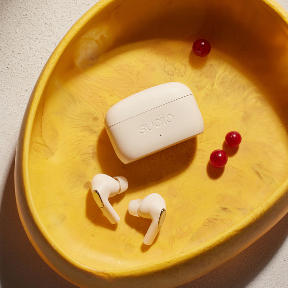 Sudio E3 In-Ear True Wireless Earbuds - Cream White | E3WHT from Sudio - DID Electrical
