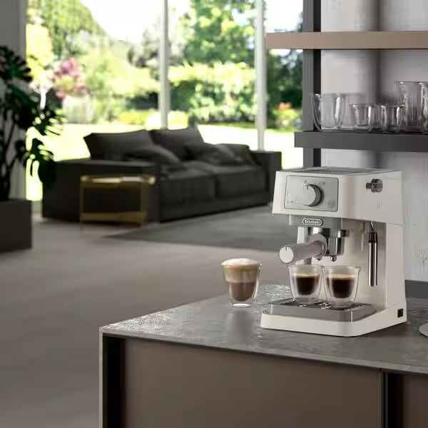DeLonghi Stilosa Espresso Coffee Machine - Cream | EC260.CR from DeLonghi - DID Electrical