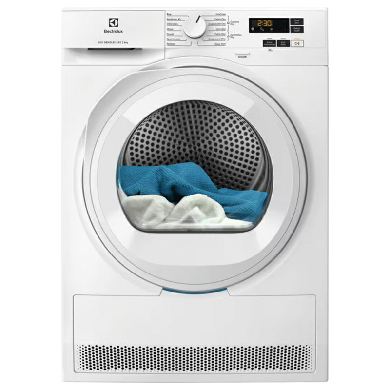Electrolux 8KG Freestanding Heat Pump Tumble Dryer - White | EDHI618WD from Electrolux - DID Electrical
