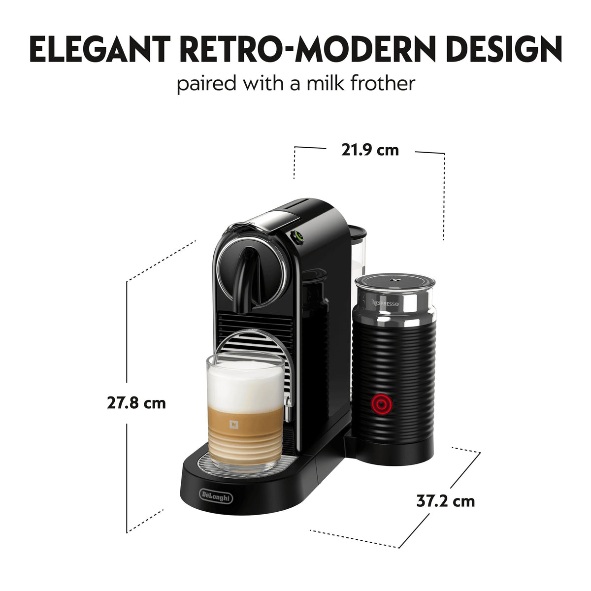 DeLonghi Citiz Nespresso Coffee Machine - Black | EN267.BAE from DeLonghi - DID Electrical