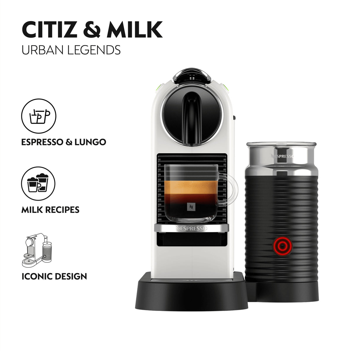 DeLonghi Citiz Nespresso Coffee Machine - White | EN267.WAE from DeLonghi - DID Electrical