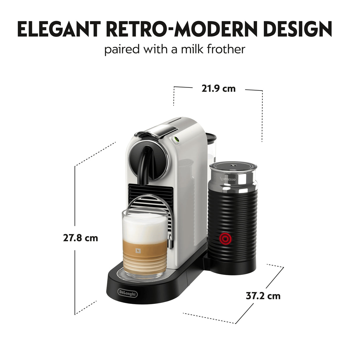 DeLonghi Citiz Nespresso Coffee Machine - White | EN267.WAE from DeLonghi - DID Electrical