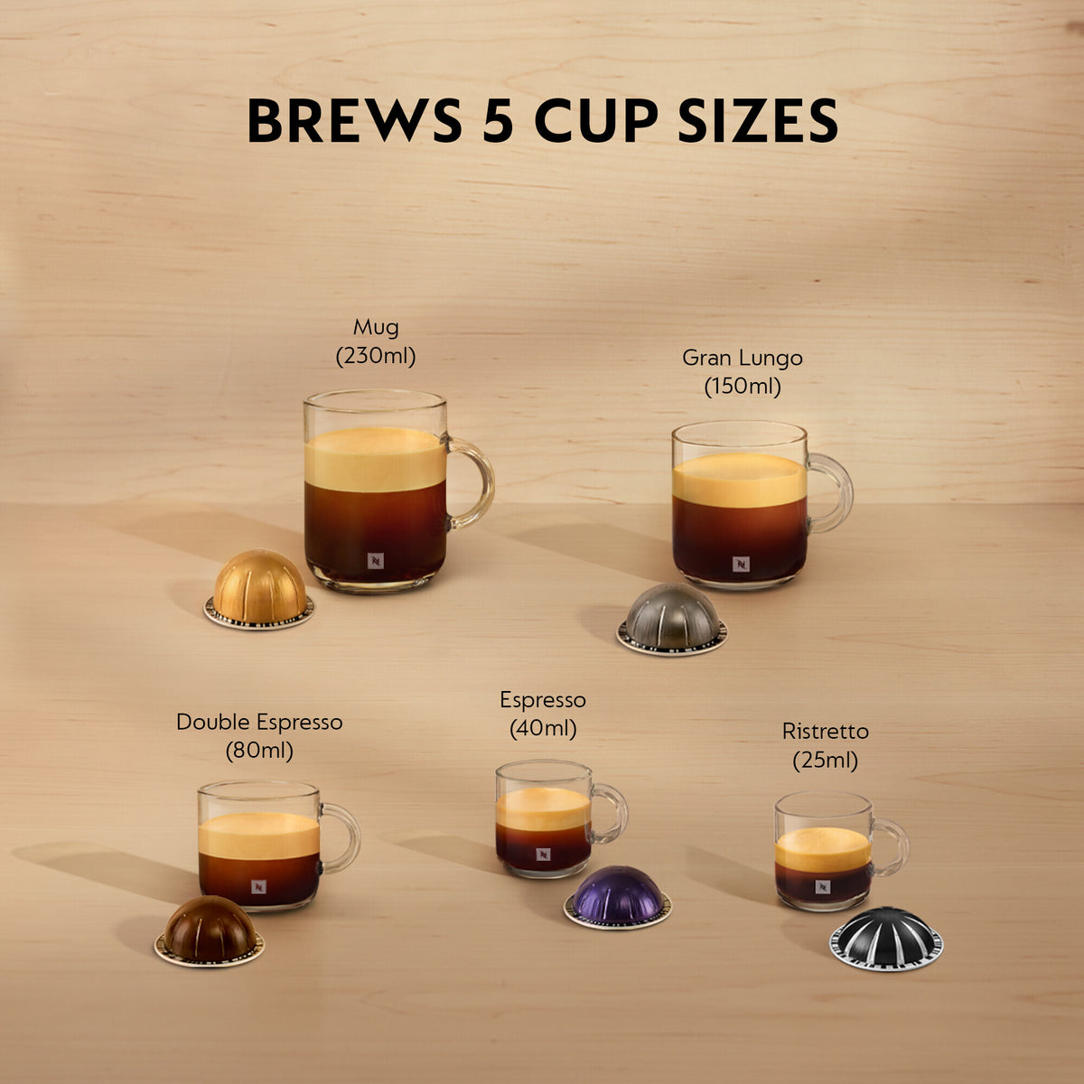 DeLonghi Nespresso Vertuo Plus Capsule Coffee Machine - Black | ENV150.B from DeLonghi - DID Electrical