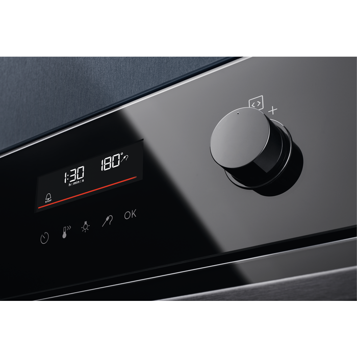 Electrolux 600 SteamBake 72L Built-In Electric Single Oven - Black | EOD6C46K2 from Electrolux - DID Electrical