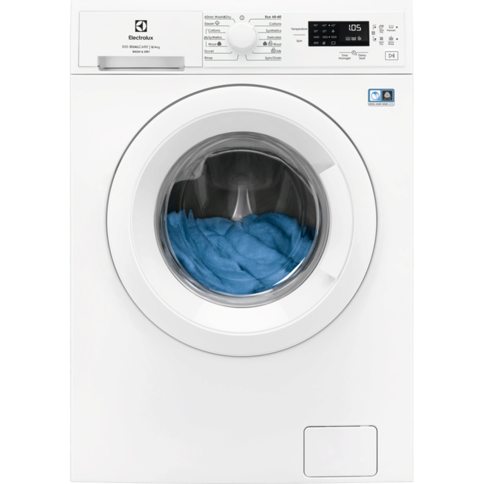 Electrolux 8KG/4KG 1600RPM Freestanding Washer Dryer - White | EWDK5846B from Electrolux - DID Electrical
