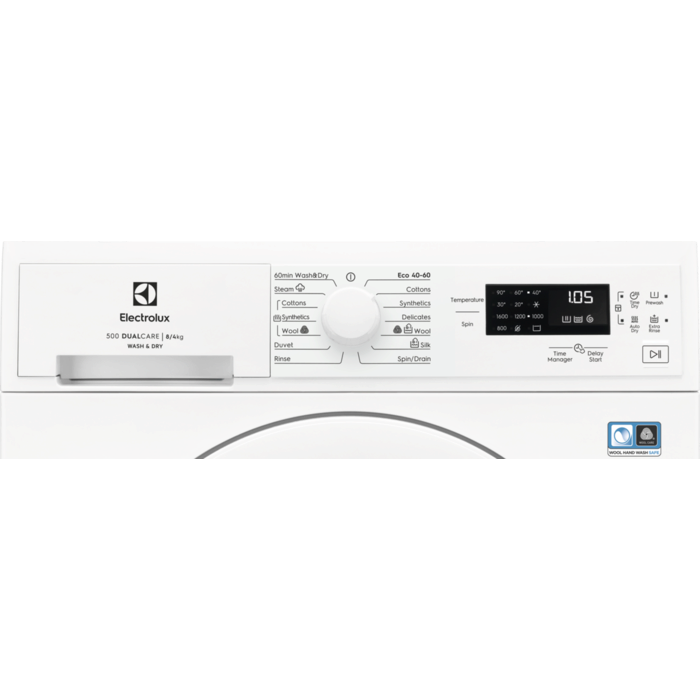 Electrolux 8KG/4KG 1600RPM Freestanding Washer Dryer - White | EWDK5846B from Electrolux - DID Electrical