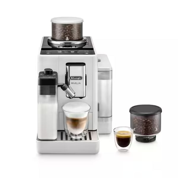 DeLonghi Rivelia 1.4L Automatic Coffee Machine - White | EXAM440.55.W from DeLonghi - DID Electrical