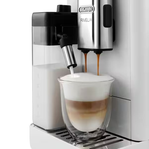 DeLonghi Rivelia 1.4L Automatic Coffee Machine - White | EXAM440.55.W from DeLonghi - DID Electrical