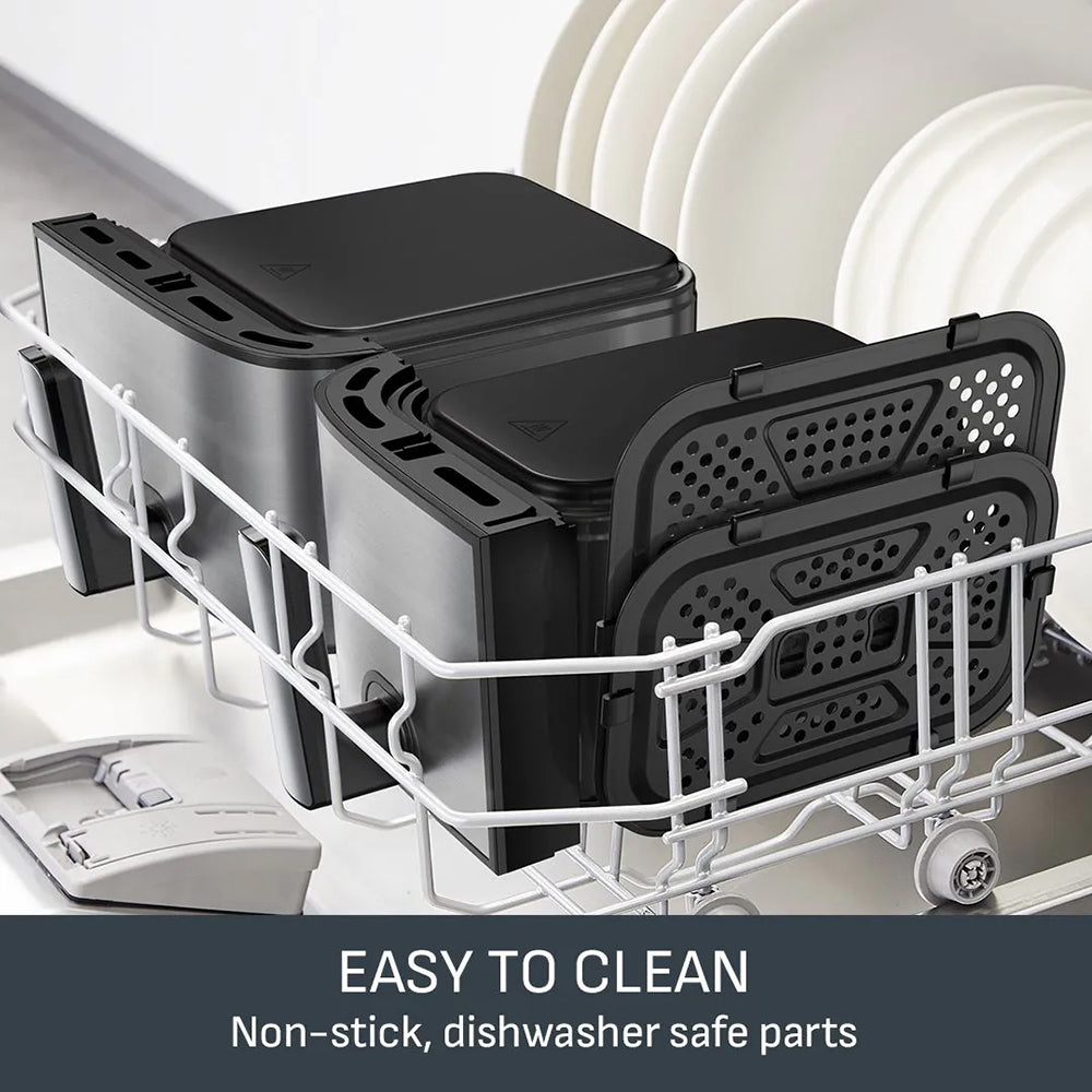 Tefal Easy Fry Dual XXL 11L Air Fryer - Stainless Steel | EY942DG1 from Tefal - DID Electrical