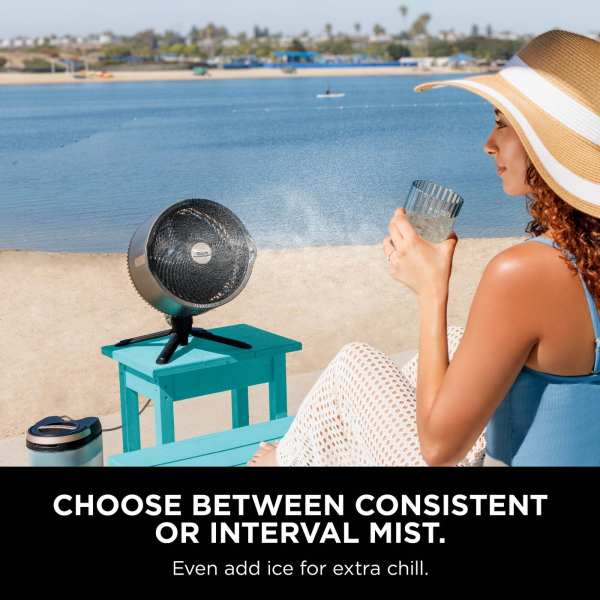 Shark FlexBreeze Pro Indoor & Outdoor Mist Fan - Charcoal Grey | FA300UK from Shark - DID Electrical