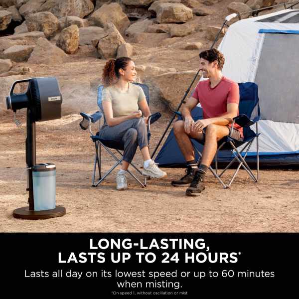 Shark FlexBreeze Pro Indoor & Outdoor Mist Fan - Charcoal Grey | FA300UK from Shark - DID Electrical