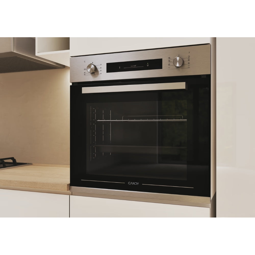 Candy 70L Built-In Fan Electric Single Oven - Stainless Steel | FCP602X E0/E from Candy - DID Electrical