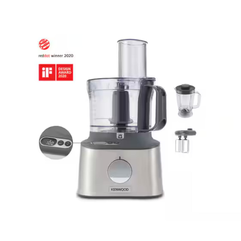 Kenwood 2.1L MultiPro Compact+ Food Processor - Brushed Metal | FDM310SS from Kenwood - DID Electrical
