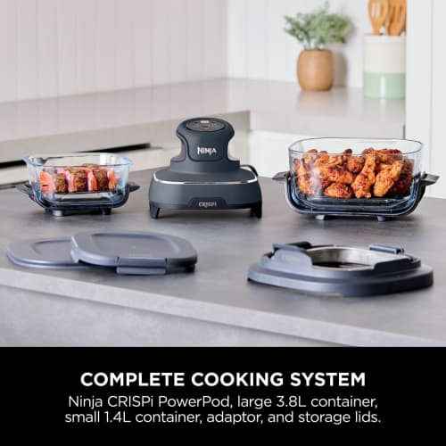 Ninja CRISPi 4-in-1 Portable Glass Air Fryer - Cyber Space | FN101UK from Ninja - DID Electrical