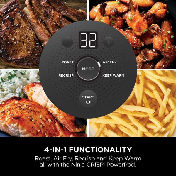 Ninja CRISPi 4-in-1 Portable Glass Air Fryer - Sage | FN101UKSG from Ninja - DID Electrical