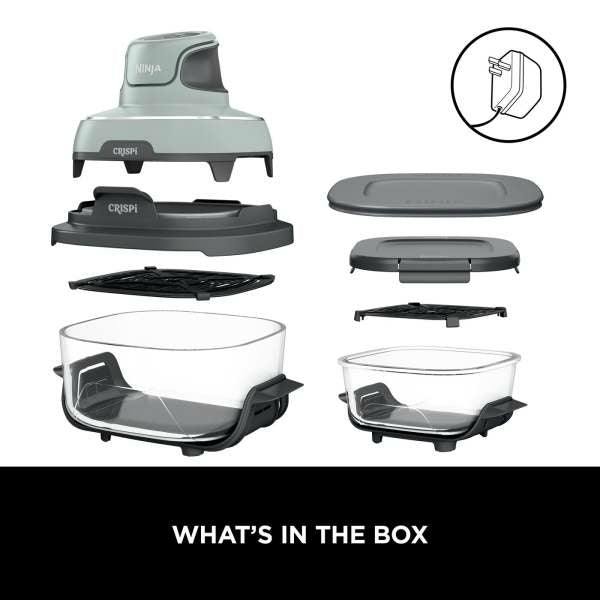 Ninja CRISPi 4-in-1 Portable Glass Air Fryer - Sage | FN101UKSG from Ninja - DID Electrical