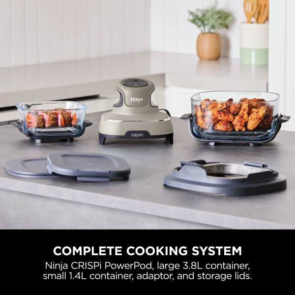Ninja CRISPi 4-in-1 Portable Glass Air Fryer - Stone | FN101UKST from Ninja - DID Electrical