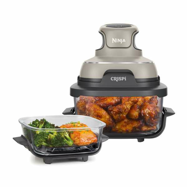 Ninja CRISPi 4-in-1 Portable Glass Air Fryer - Stone | FN101UKST from Ninja - DID Electrical