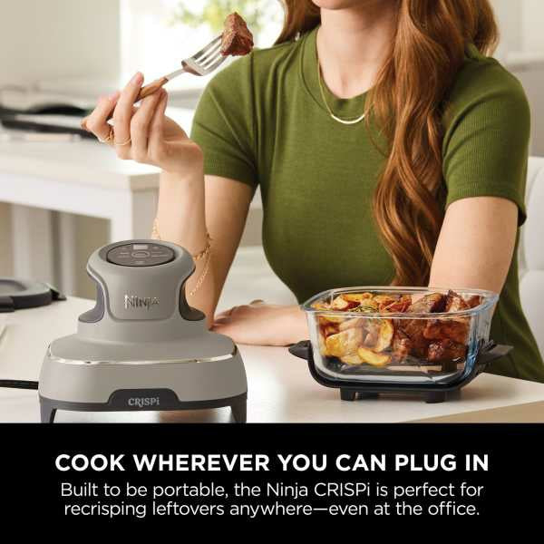 Ninja CRISPi 4-in-1 Portable Glass Air Fryer - Stone | FN101UKST from Ninja - DID Electrical