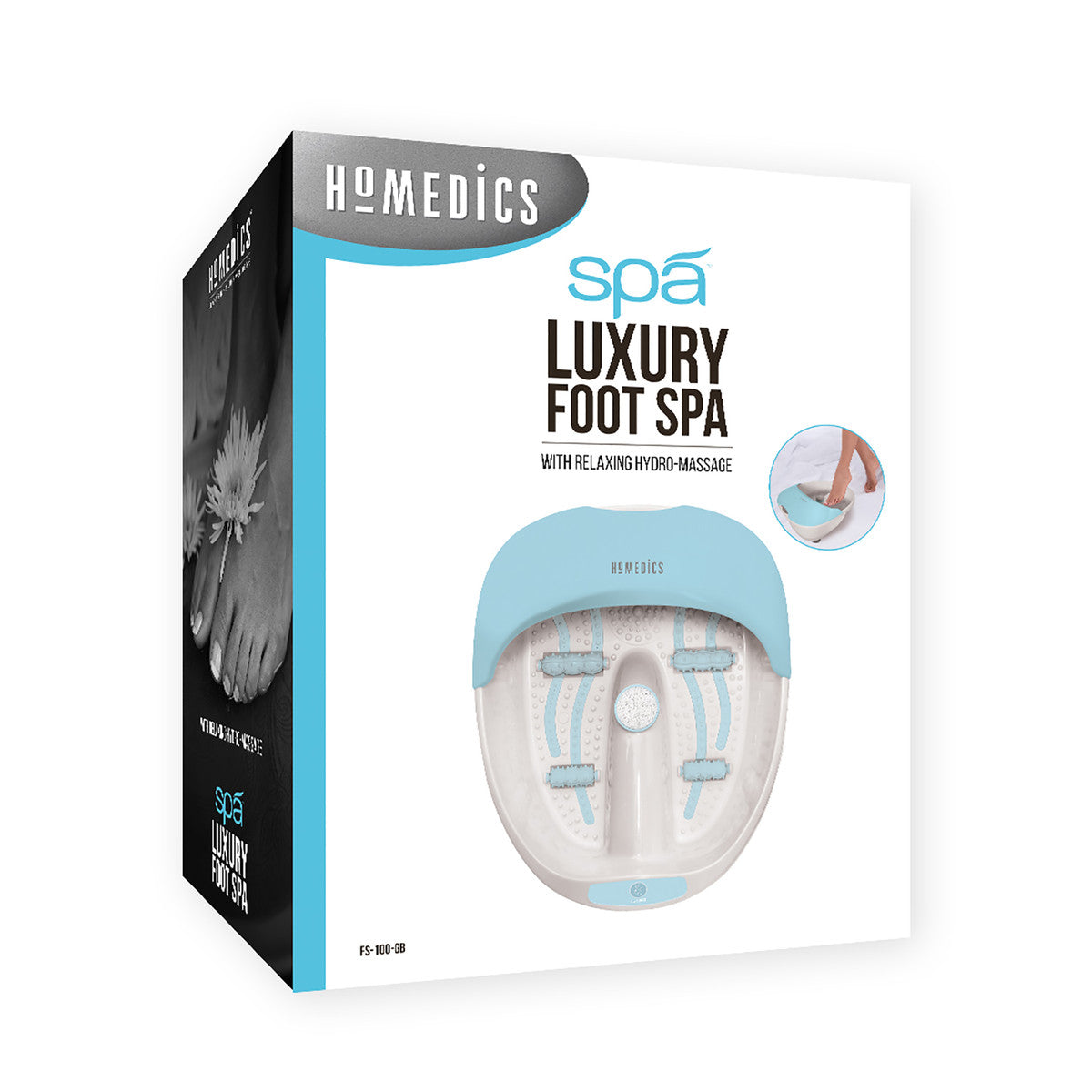 Homedics Luxury Foot Spa - White & Blue | FS-100 from Homedics - DID Electrical