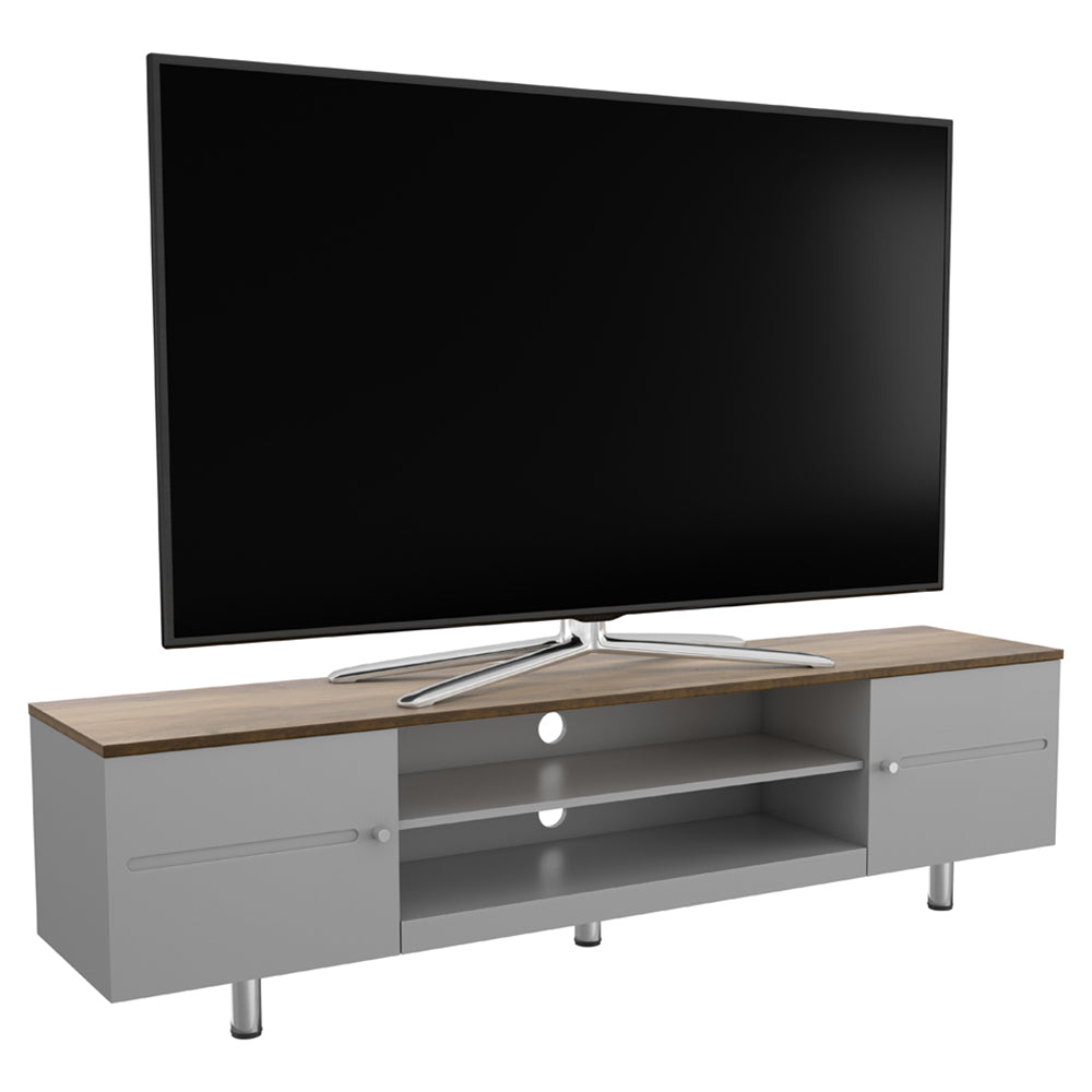 AVF Whitesands 1.9M TV Stand - Satin Grey & Wood | FS1900WSSG from AVF - DID Electrical