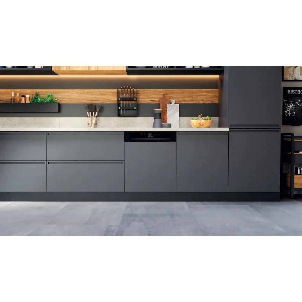 Hotpoint 60CM Built-In Standard Dishwasher - Black | H3BL626BUK from Hotpoint - DID Electrical