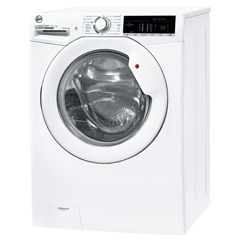 Hoover H-Wash & Dry 300 Lite 10KG/6KG 1400RPM Freestanding Washer Dryer - White | H3D 4106TE/1-80 from Hoover - DID Electrical
