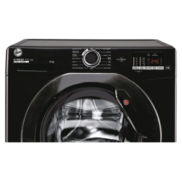 Hoover H-WASH 300 Lite 9KG 1400RPM Freestanding Washing Machine - Black | H3W492DABB4/1-80 from Hoover - DID Electrical