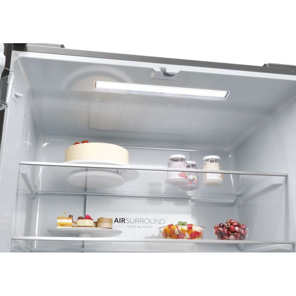 Haier Cube 83 Series 3 467L Frost Free Freestanding Multi Door Fridge Freezer - Gentle Silver | HCR3818ENMG(UK) from Haier - DID Electrical