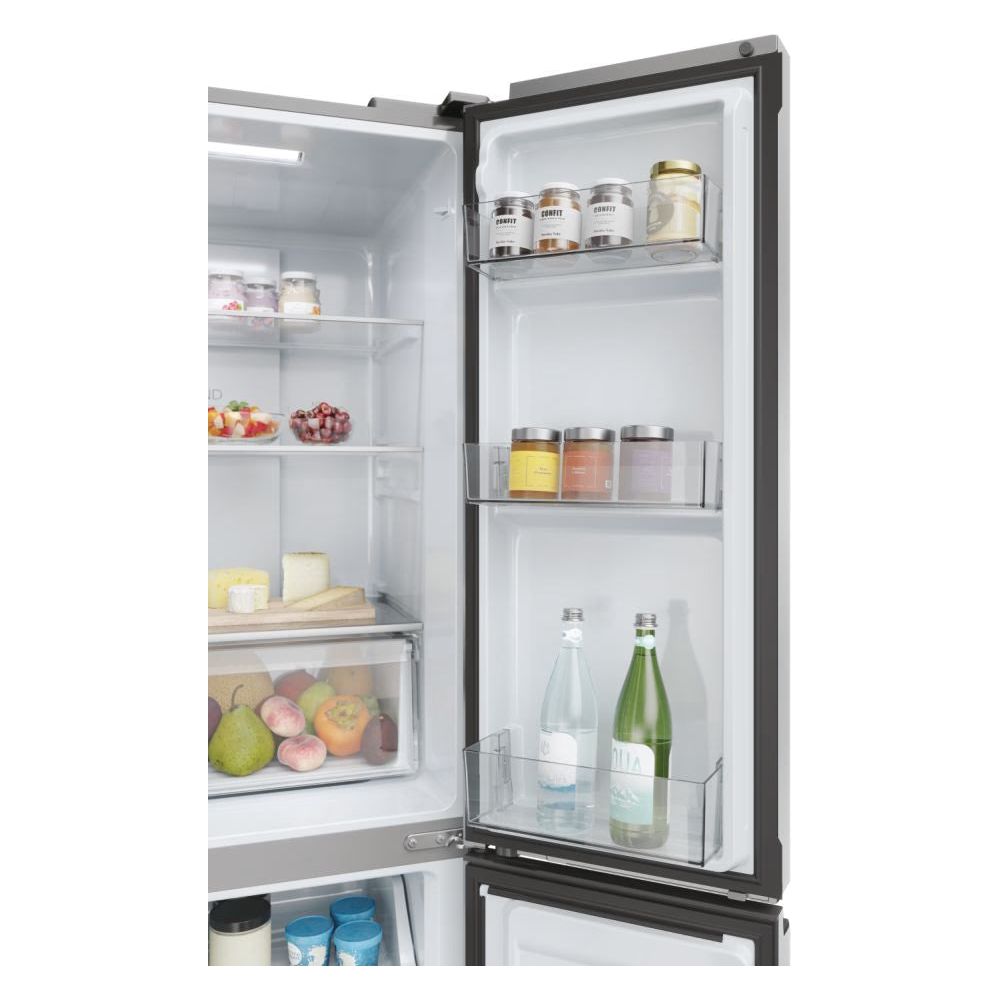 Haier Cube 83 Series 3 467L Frost Free Freestanding Multi Door Fridge Freezer - Gentle Silver | HCR3818ENMG(UK) from Haier - DID Electrical