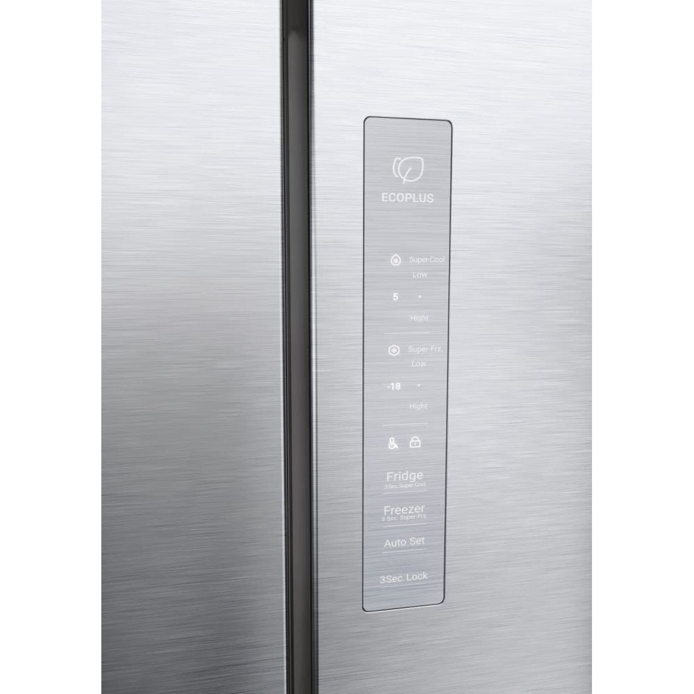 Haier Cube 83 Series 3 467L Frost Free Freestanding Multi Door Fridge Freezer - Gentle Silver | HCR3818ENMG(UK) from Haier - DID Electrical