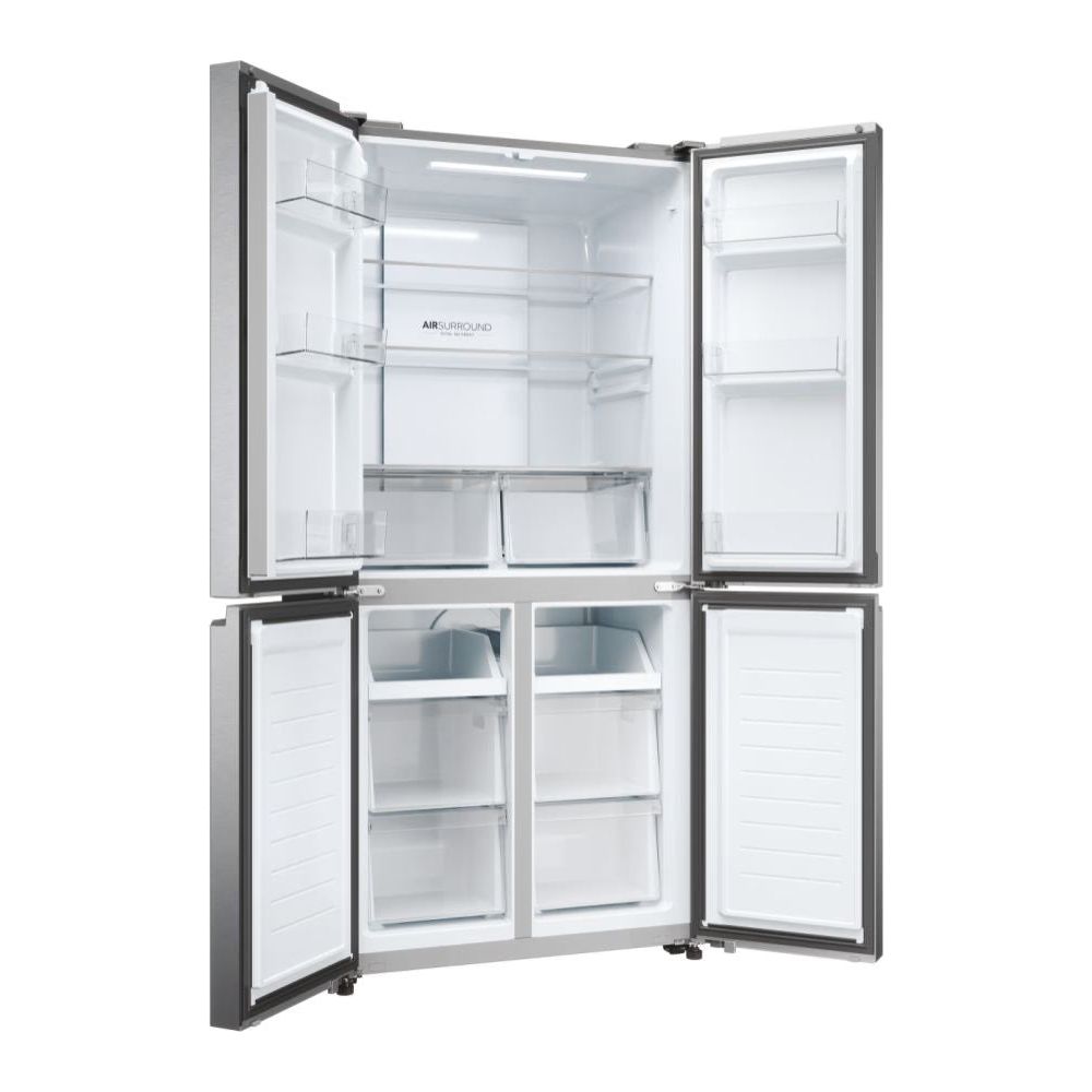 Haier Cube 83 Series 3 467L Frost Free Freestanding Multi Door Fridge Freezer - Gentle Silver | HCR3818ENMG(UK) from Haier - DID Electrical
