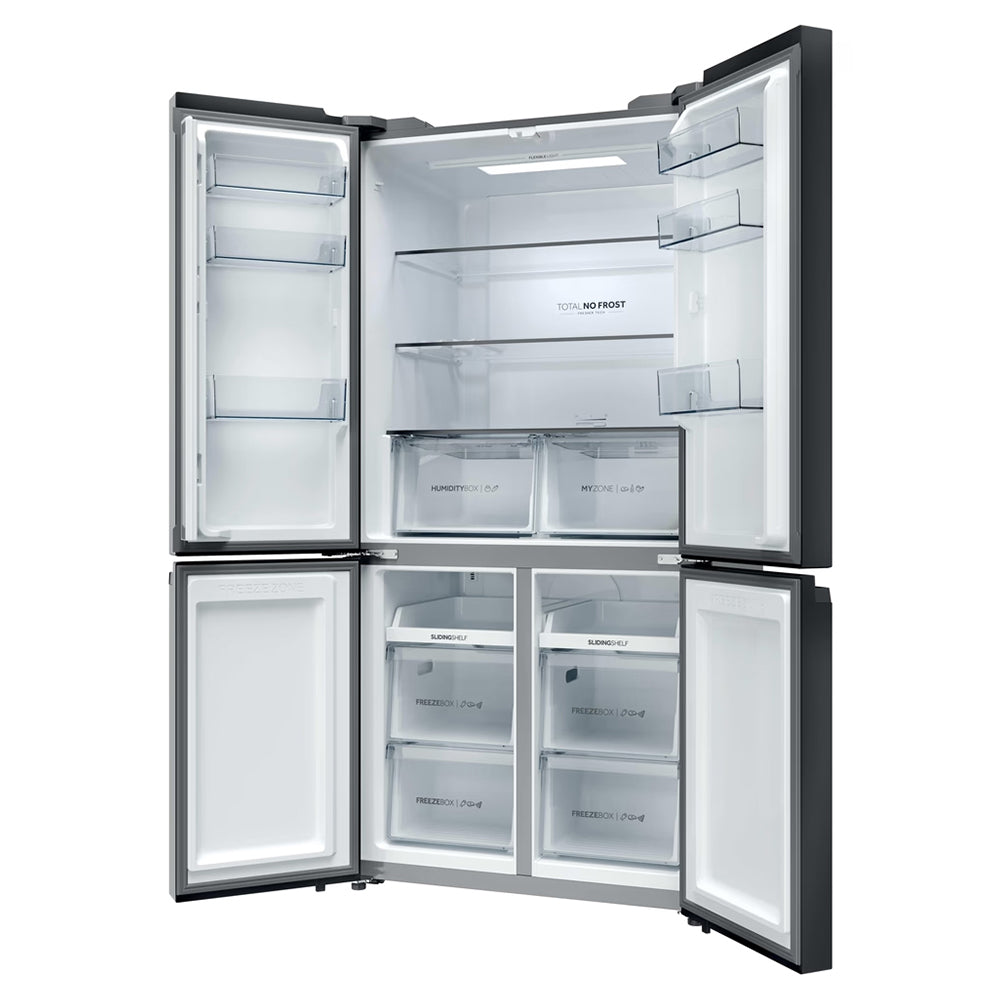 Haier Cube 90 3 651L Frost Free Multi-door Fridge Freezer - Slate Black | HCR39F19ENPT from Haier - DID Electrical