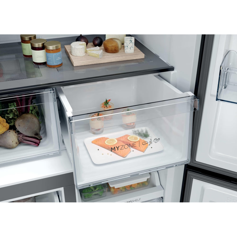 Haier Cube 90 3 651L Frost Free Multi-door Fridge Freezer - Slate Black | HCR39F19ENPT from Haier - DID Electrical