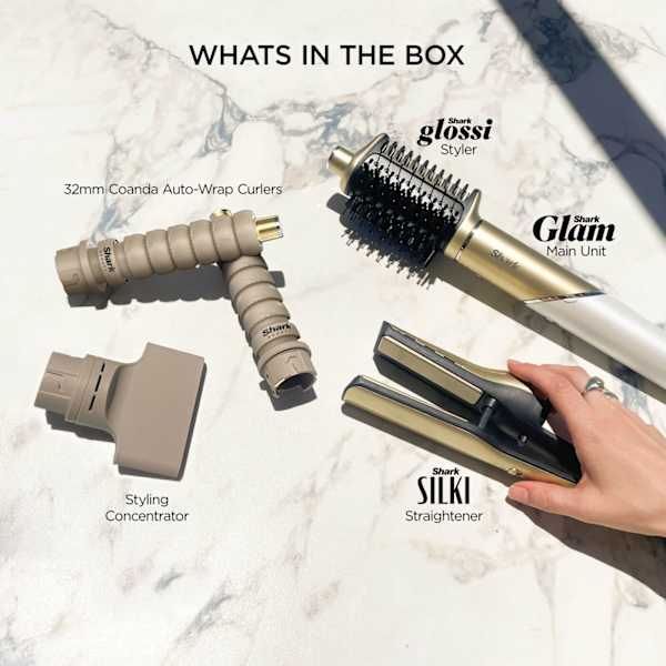 Shark Glam Multi-Styler and Dryer - Gold | HD6041SUK from Shark - DID Electrical