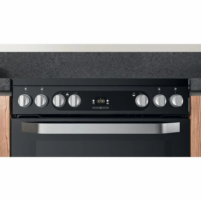 Hotpoint 60cm Freestanding Electric Double Cooker - Black | HDM67V9HCB from Hotpoint - DID Electrical