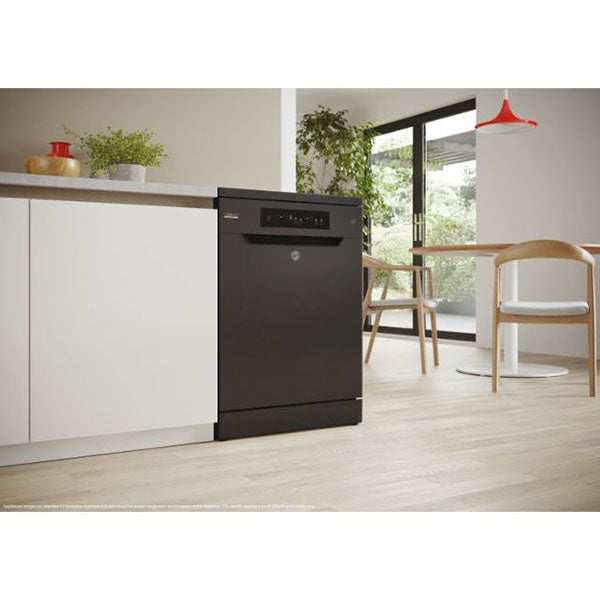 Hoover H-DISH 300 13 Place Settings Freestanding Standard Dishwasher - Black | HF 3C7L0B-80 from Hoover - DID Electrical