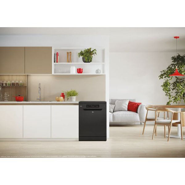 Hoover H-DISH 300 13 Place Settings Freestanding Standard Dishwasher - Black | HF 3C7L0B-80 from Hoover - DID Electrical