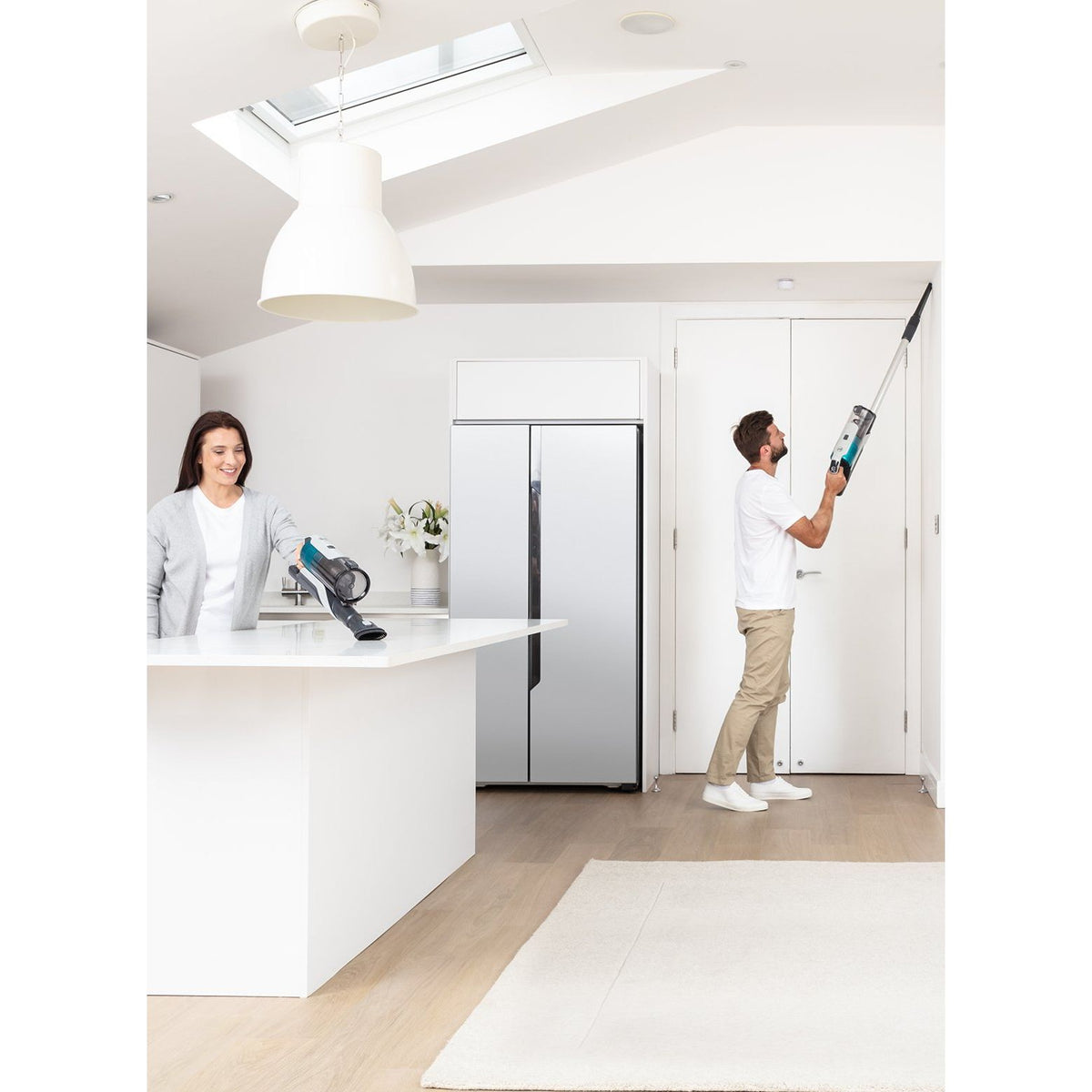 Hoover 0.7L HF9 Anti-Twist Cordless Pet Vacuum Cleaner - Grey & Turquoise | HF910P from Hoover - DID Electrical