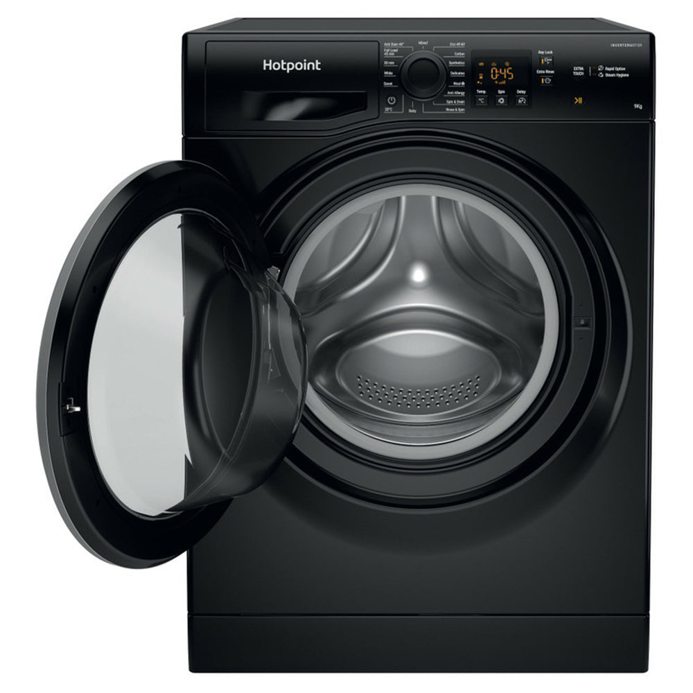 Hotpoint 9KG 1400RPM Freestanding Washing Machine - Black | HNR9W64BSIRE from Hotpoint - DID Electrical