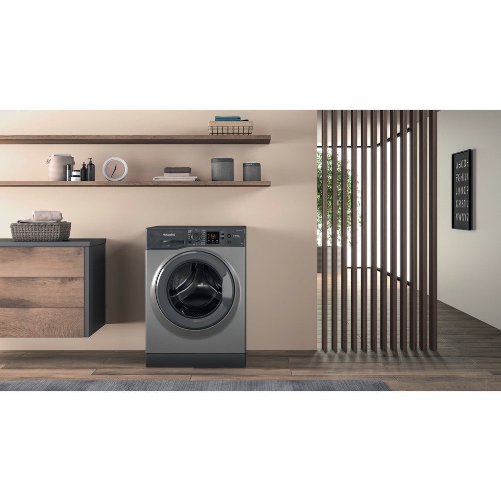 Hotpoint 9KG 1400RPM Freestanding Washing Machine - Graphite | HNR9W64GGIRE from Hotpoint - DID Electrical