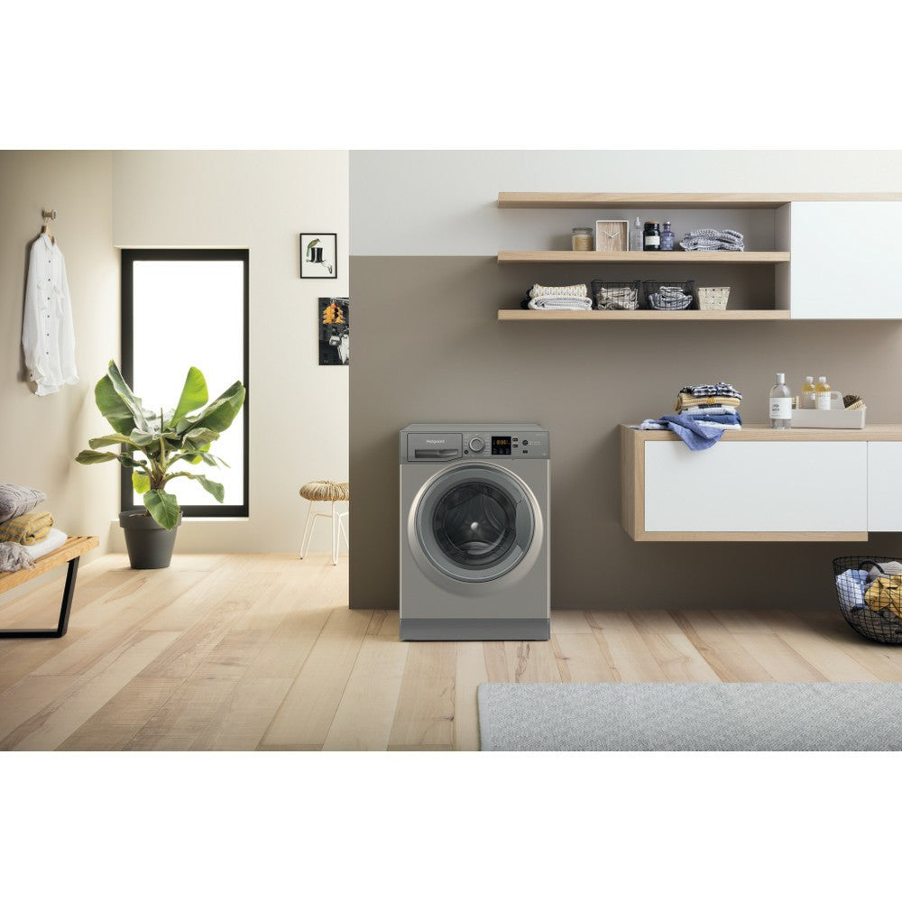 Hotpoint 9KG 1400RPM Freestanding Washing Machine - Graphite | HNR9W64GGIRE from Hotpoint - DID Electrical