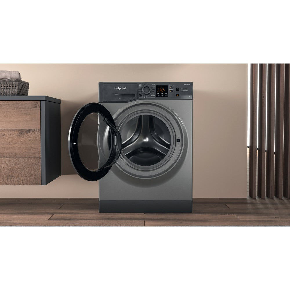 Hotpoint 9KG 1400RPM Freestanding Washing Machine - Graphite | HNR9W64GGIRE from Hotpoint - DID Electrical